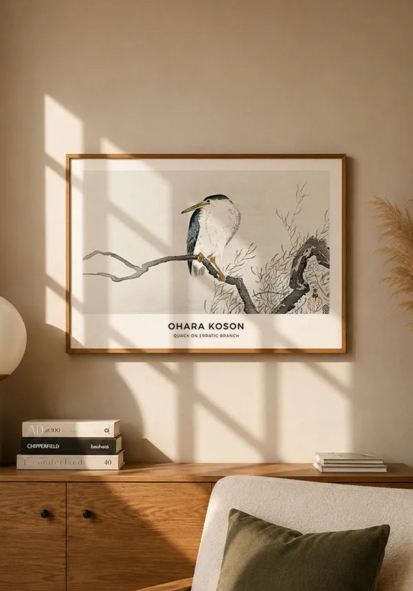 Quadro Ohara Koson Quack on Erratic Branch Horizontal