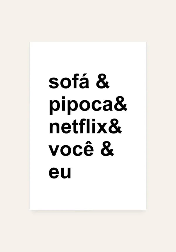 Quadro Sofá e Pipoca para Casal