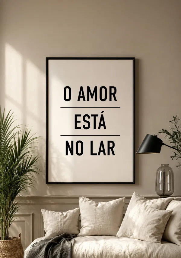 Quadro O Amor Está No Lar
