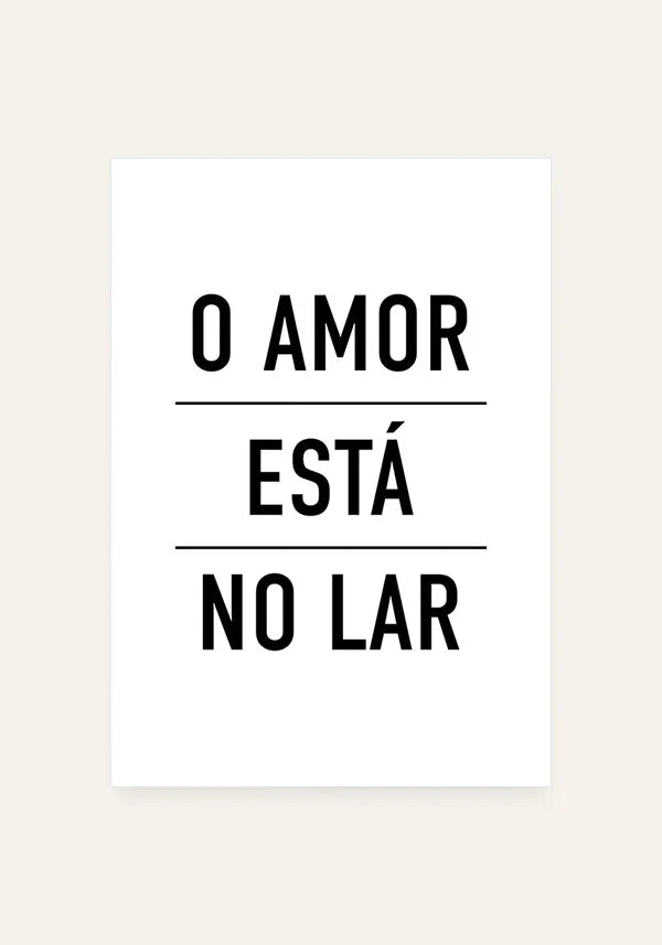 Quadro O Amor Está No Lar
