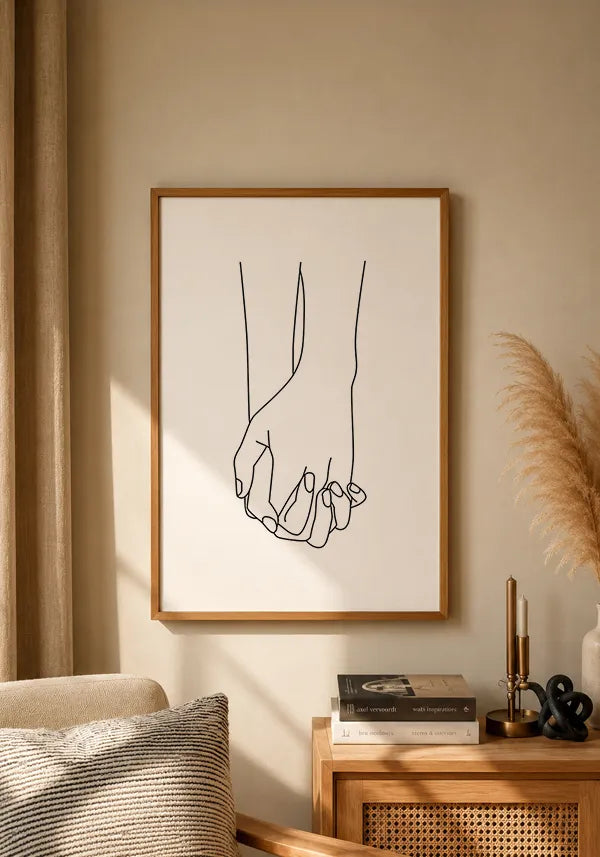 Quadro Mãos Dadas Casal
