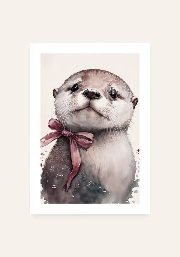 Quadro Lontra Infantil