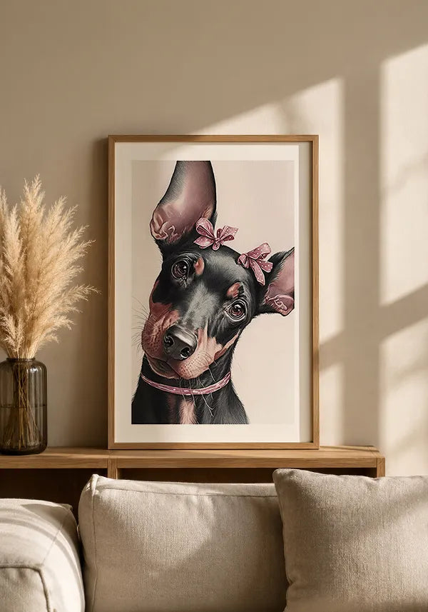 Quadro Doberman Filhote