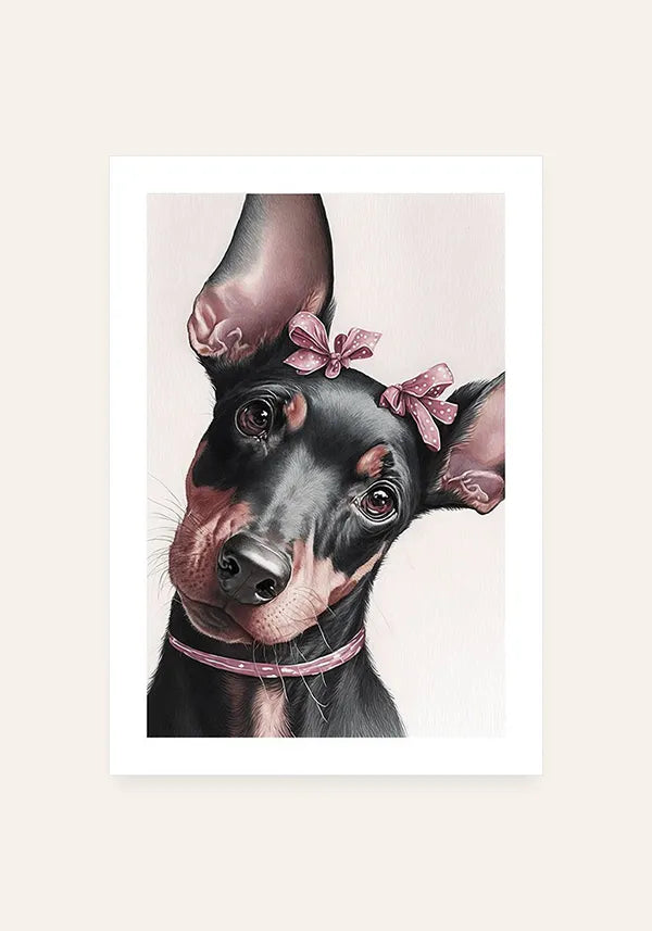 Quadro Doberman Filhote