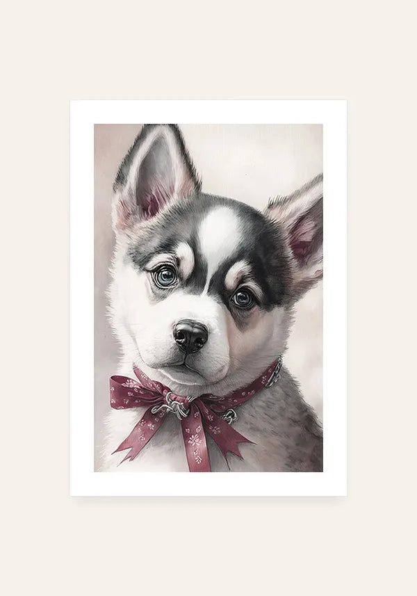 Quadro Husky Siberiano Filhote