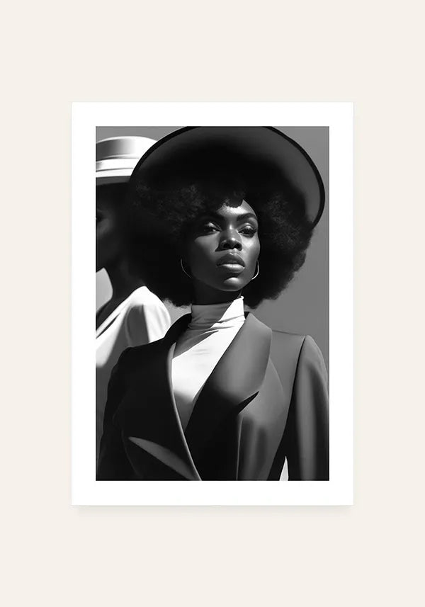 Quadro Decorativo Mulher Negra Retrô I