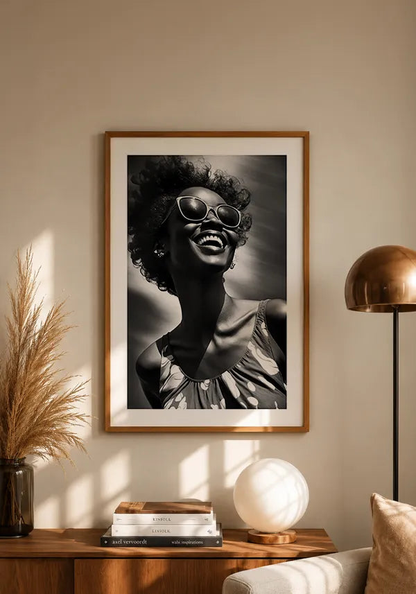 Quadro Decorativo Mulher Negra Sorrindo