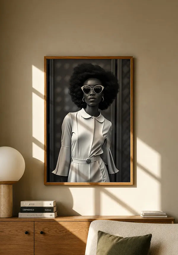 Quadro Decorativo Mulher Negra Retrô II