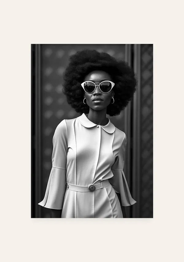 Quadro Decorativo Mulher Negra Retrô II