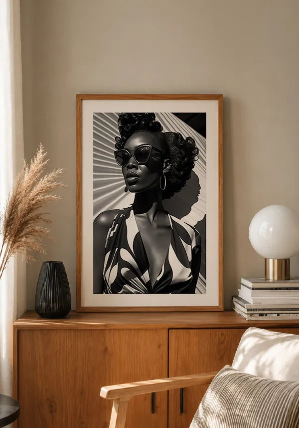 Quadro Decorativo Mulher Negra Retrô III