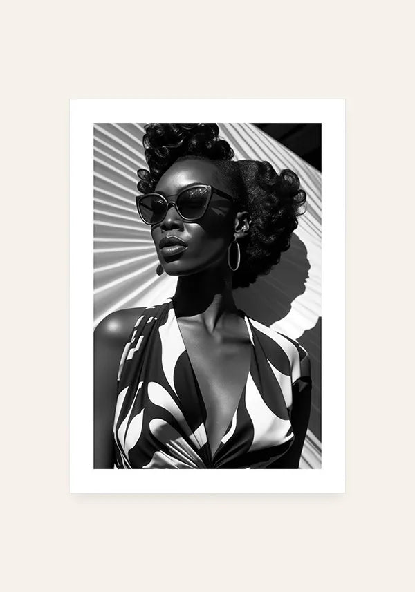 Quadro Decorativo Mulher Negra Retrô III