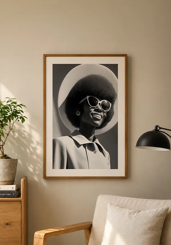 Quadro Decorativo Mulher Negra Retrô IV