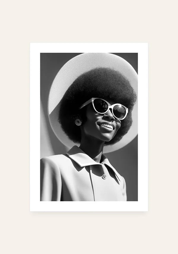 Quadro Decorativo Mulher Negra Retrô IV