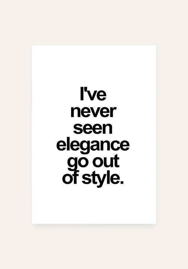 Quadro Frase Elegance