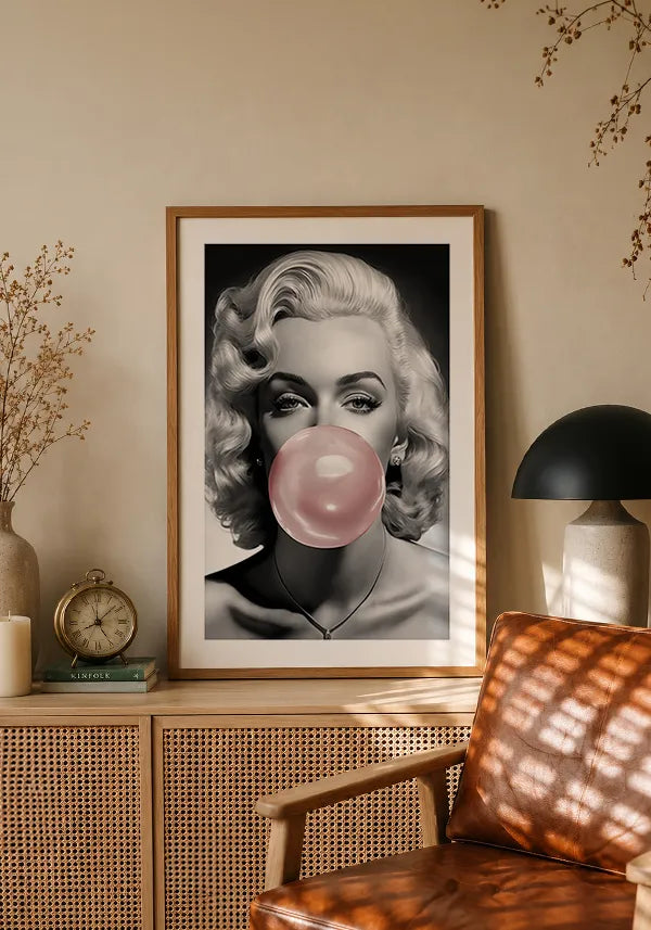 Quadro Marilyn Monroe Chiclete Moderno