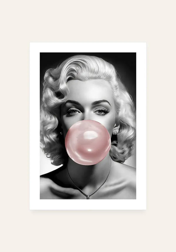 Quadro Marilyn Monroe Chiclete Moderno