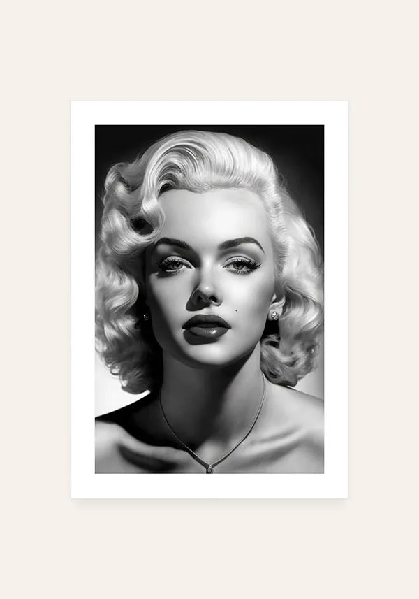 Quadro Marilyn Monroe Preto e Branco Moderno