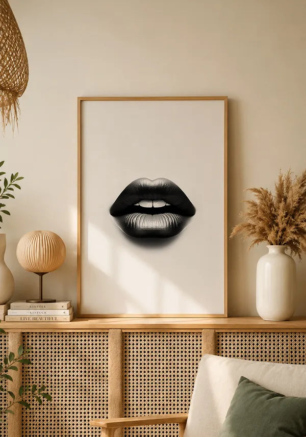 Quadro Beijo Preto e Branco