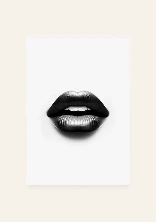 Quadro Beijo Preto e Branco