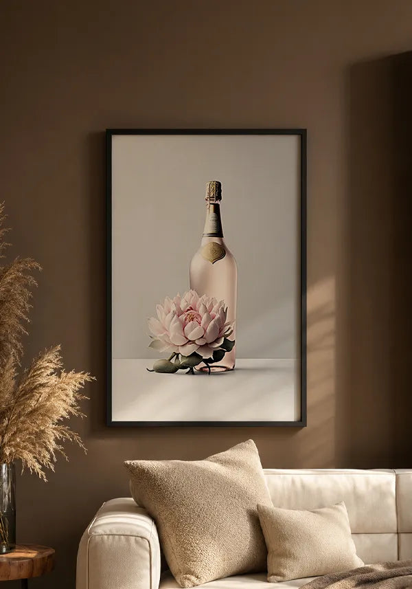 Quadro Decorativo Champagne Rosa