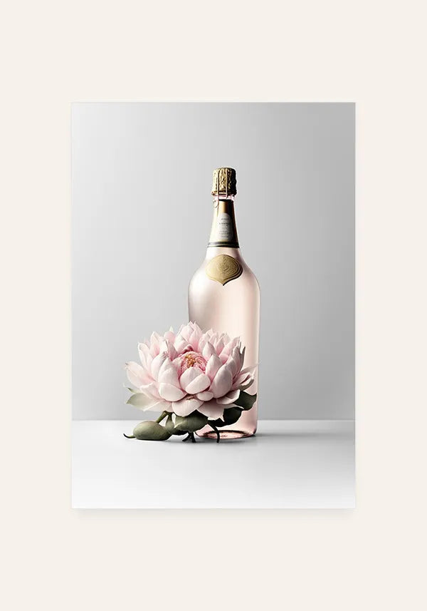 Quadro Decorativo Champagne Rosa