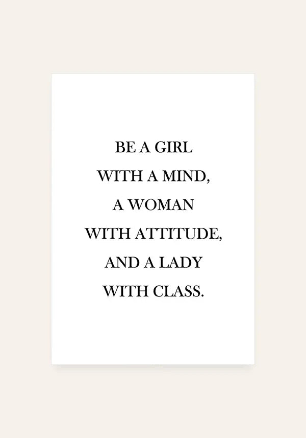 Quadro Decorativo Frase Mulher com Atitude