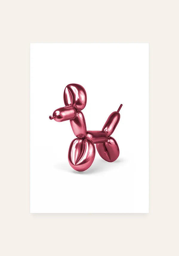 Quadro Dog Balloon Rosa