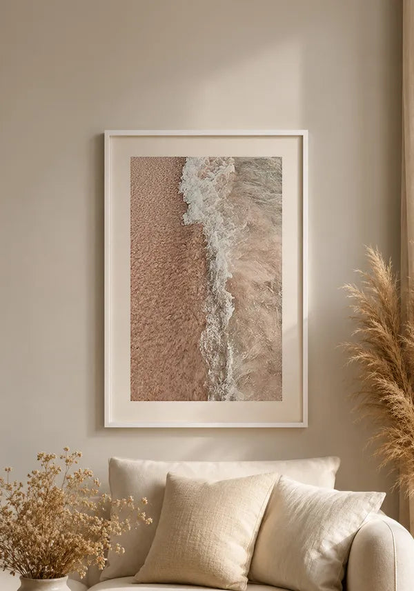 Quadro Areia e Ondas com Borda