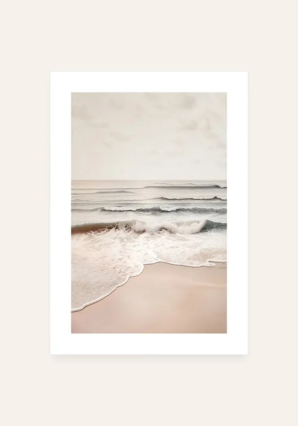 Quadro Praia & Mar com Borda