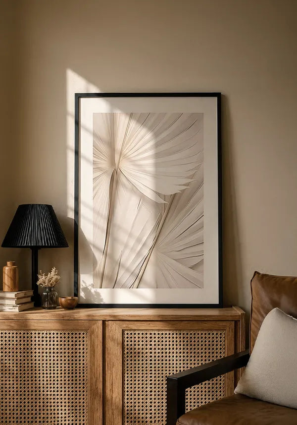 Quadro Folhas de Palmeira III com Borda