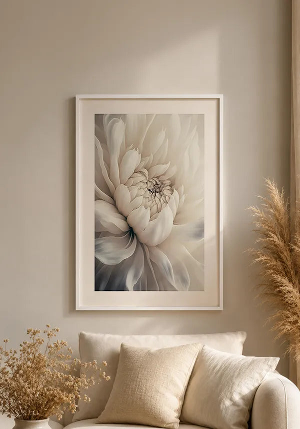 Quadro Flor Branca Delicada II com Borda