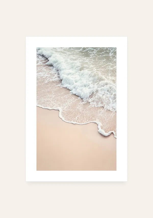 Quadro Decorativo Ondas do Mar com Borda