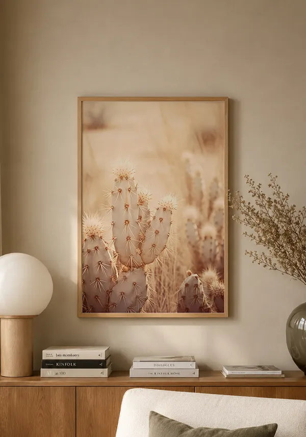 Quadro Cacto em Tons Sépia I