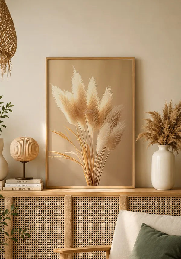 Quadro Flor Plumas Secas