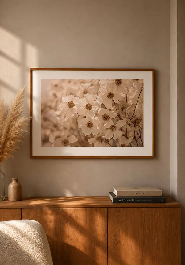 Quadro Flores de Margarida Horizontal I com Borda