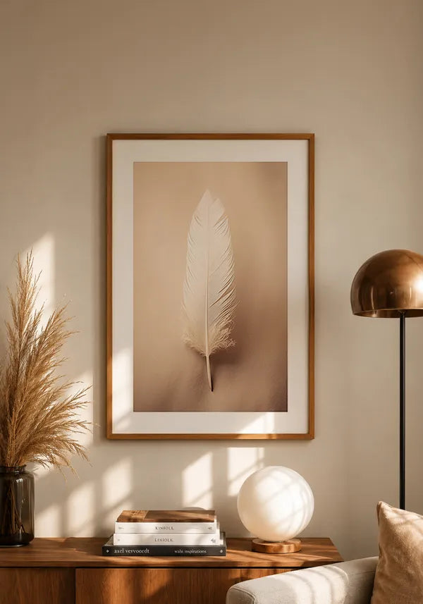 Quadro Pena Branca II com Borda