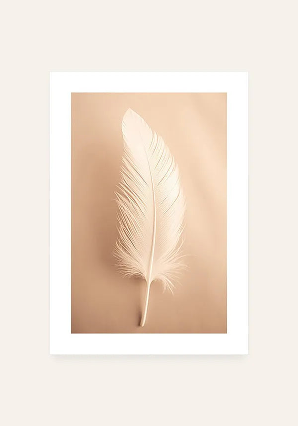 Quadro Pena Branca III com Borda