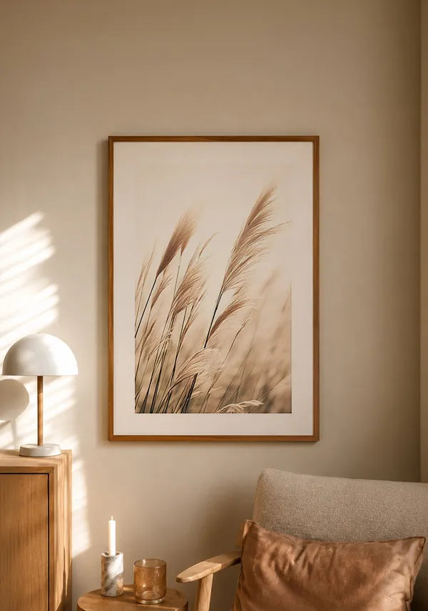 Quadro Plantas Secas ao Vento I com Borda
