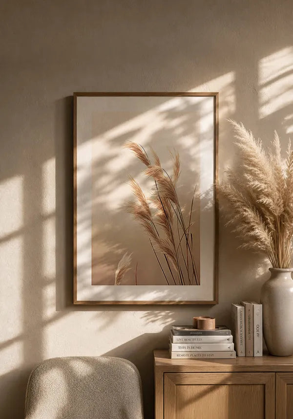Quadro Plantas Secas ao Vento III com Borda