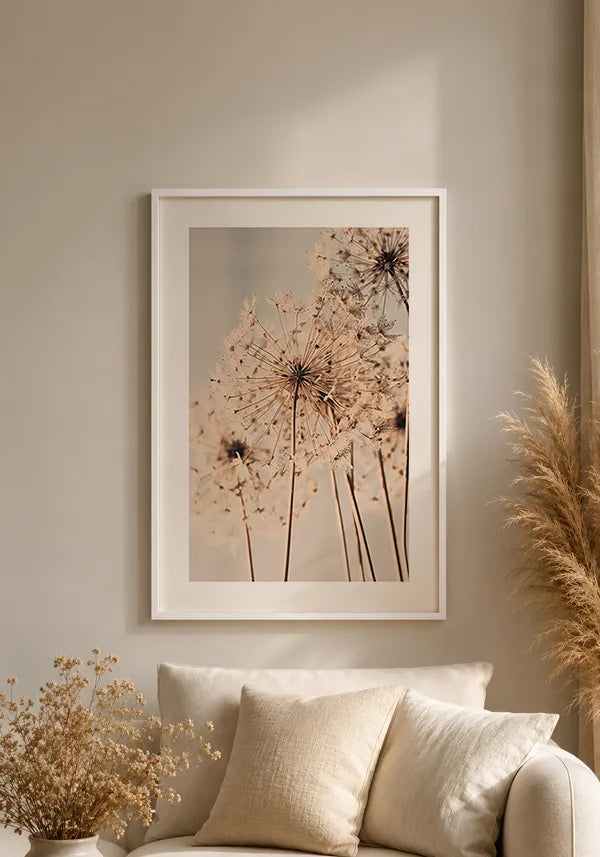 Quadro Decorativo Dente de Leão II com Borda