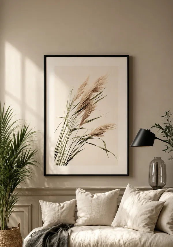 Quadro Flores de Junco Seco I com Borda