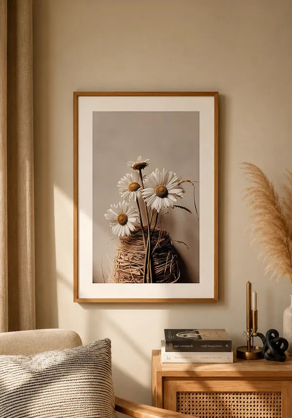 Quadro Buquê de Margaridas com Borda