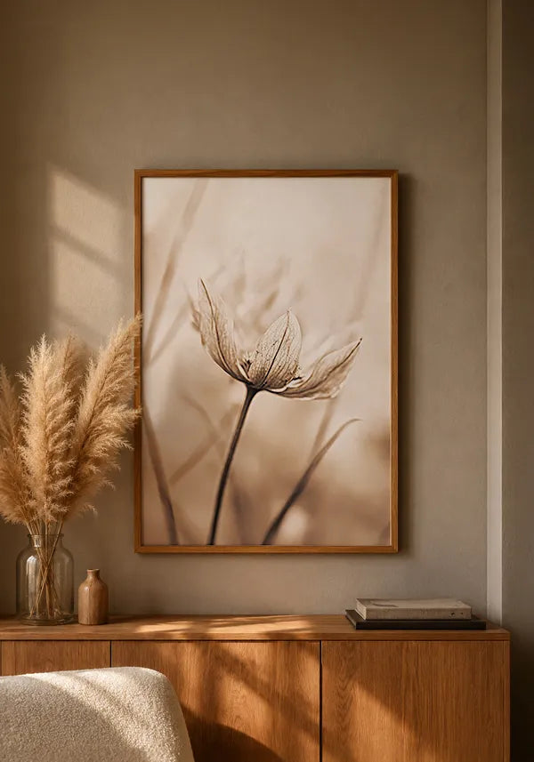 Quadro Flor em Sépia I