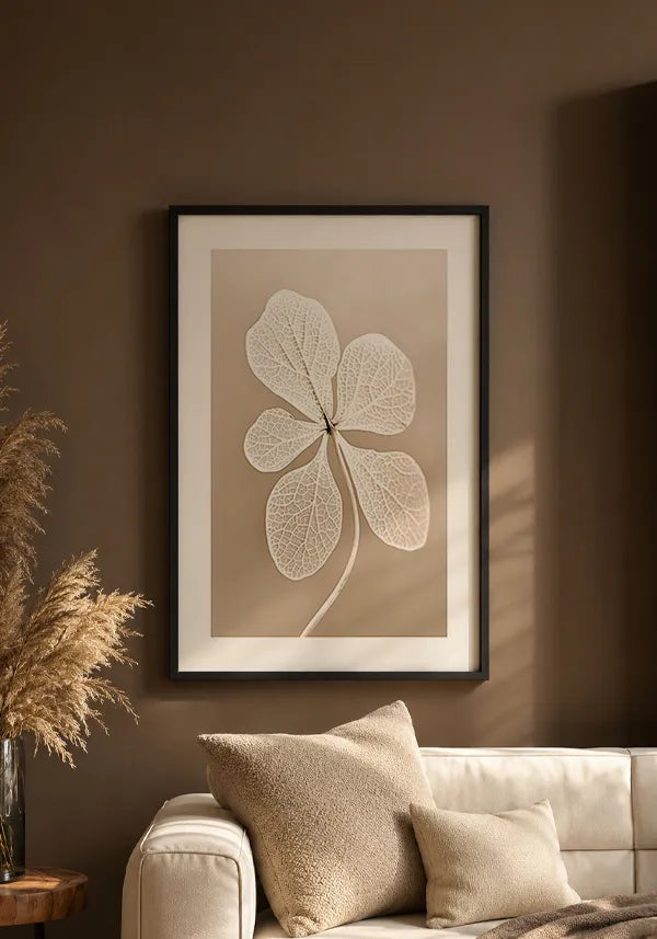 Quadro Flor Branca Seca II com Borda