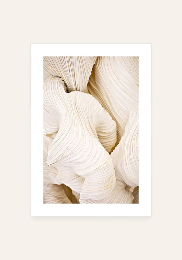 Quadro Formas Abstratas em Off White II com Borda