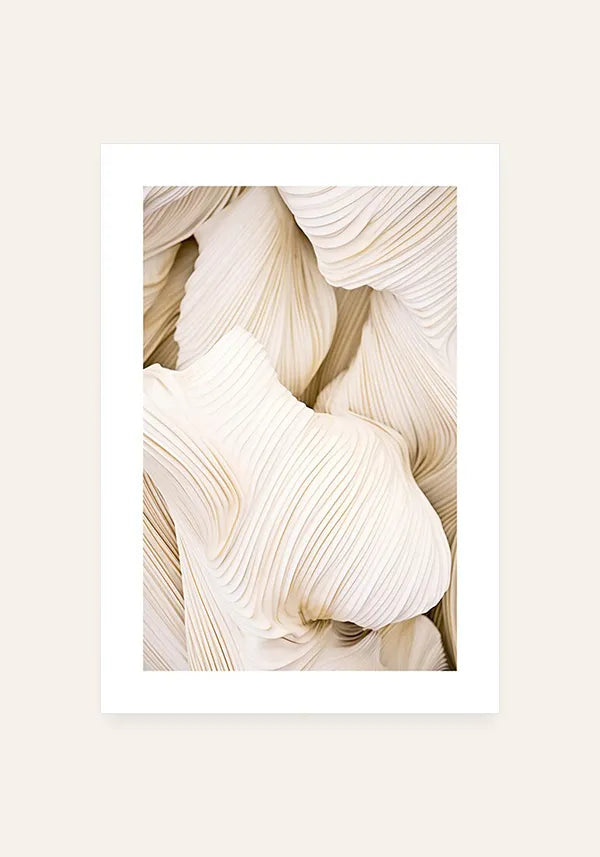 Quadro Formas Abstratas em Off White IV com Borda