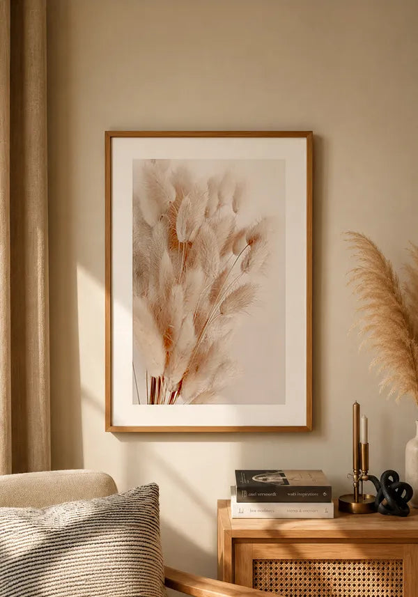 Quadro Flores Secas (Cauda de Coelho) com Borda