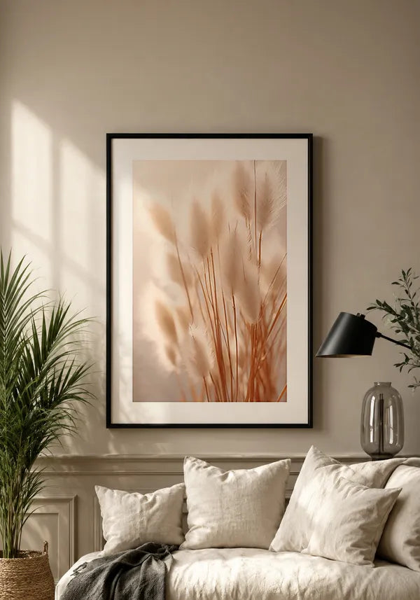 Quadro Flor Cauda de Coelho no Sol com Borda