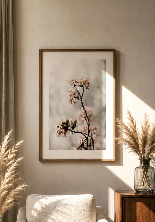 Quadro Florescer das Cerejeiras com Borda