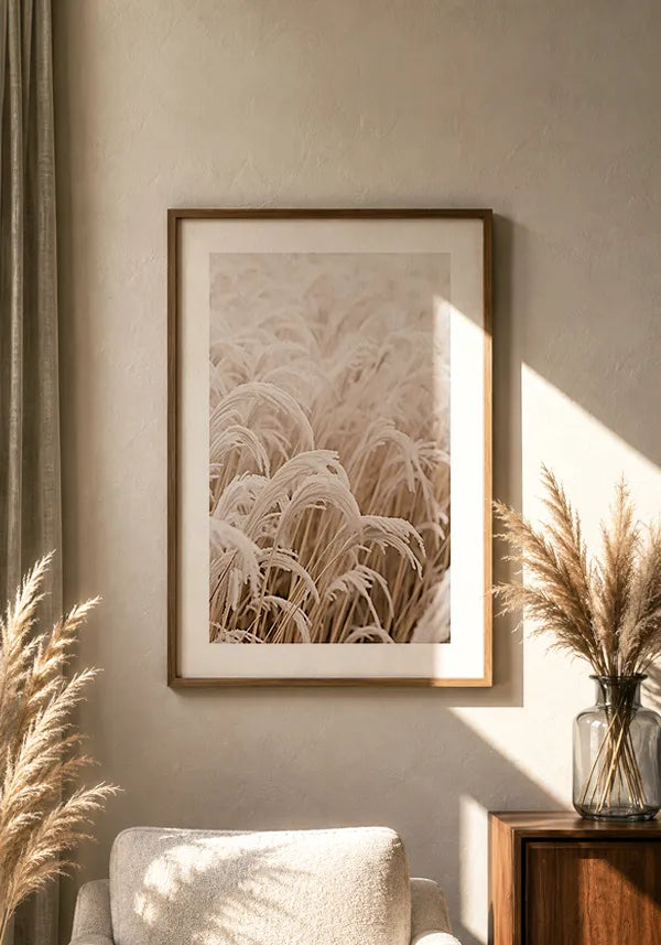 Quadro Grama com Neve I com Borda